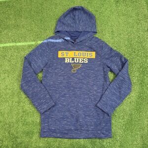 St. Louis Blues NHL Pullover‎ Hoodie Blue Yellow XXL Hockey Fan Gear Sweatshirt